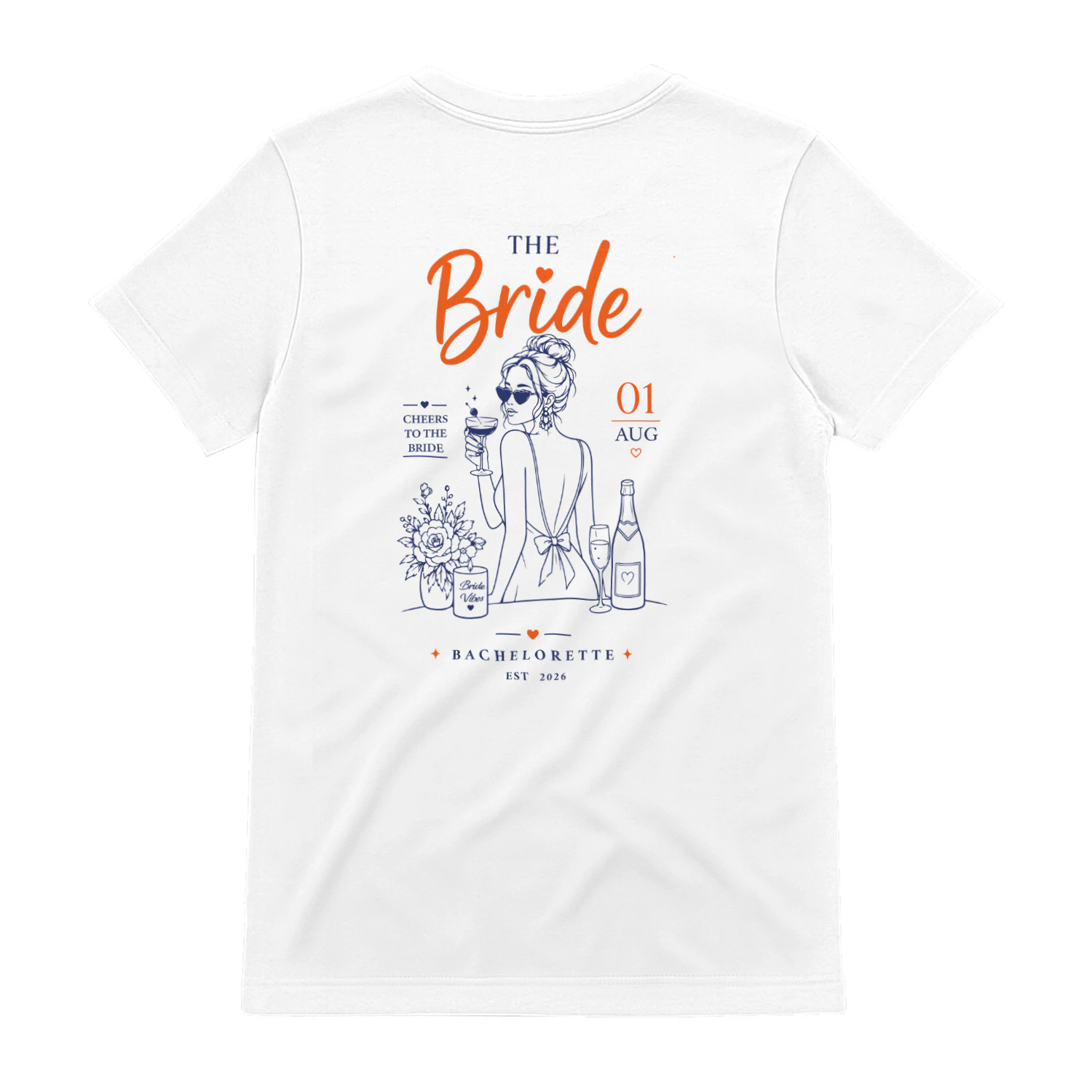 The Bride Shirt, Bachelorette Fashion Illustration Tee, Boutique Style Bridal Shirt, Bride Squad Comfort Colors Shirt
