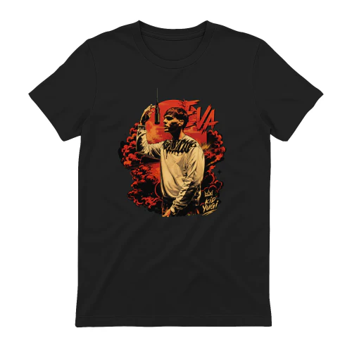 Kid Yugi Merch Eva Red Smoke Comic Noir Artwork