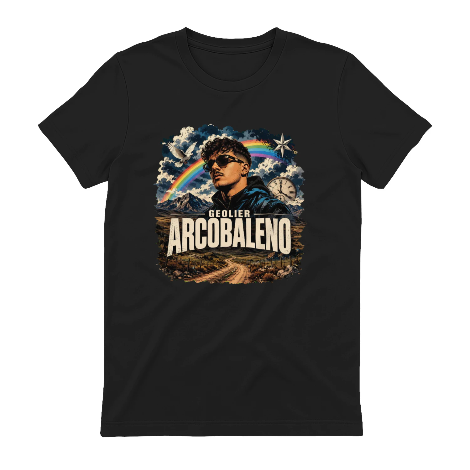Geolier Merch Arcobaleno Vintage Graphic