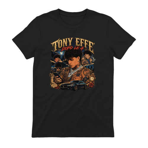 Tony Effe Merch Dopo Le 4 Roma Vintage Graphic