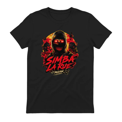Simba La Rue Merch Mask Red Smoke Graphic