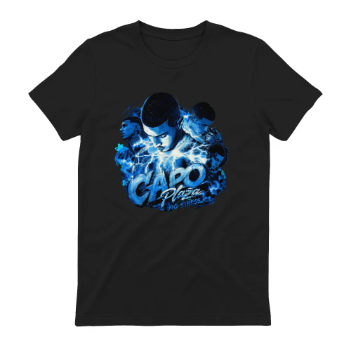Capo Plaza Merch No Stress Blue Lightning Graphic