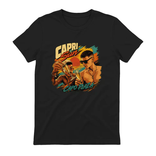 Capo Plaza Merch Capri Sun Sunset Graphic