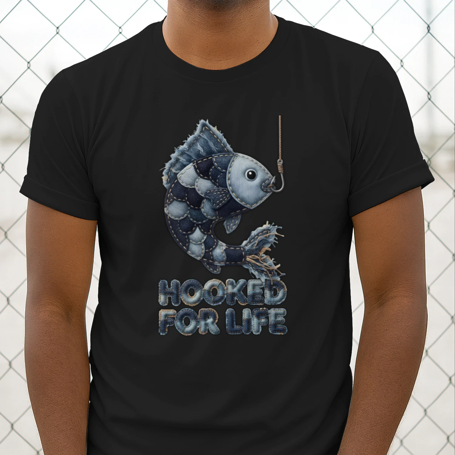 Hooked For Life Fishing T-Shirt