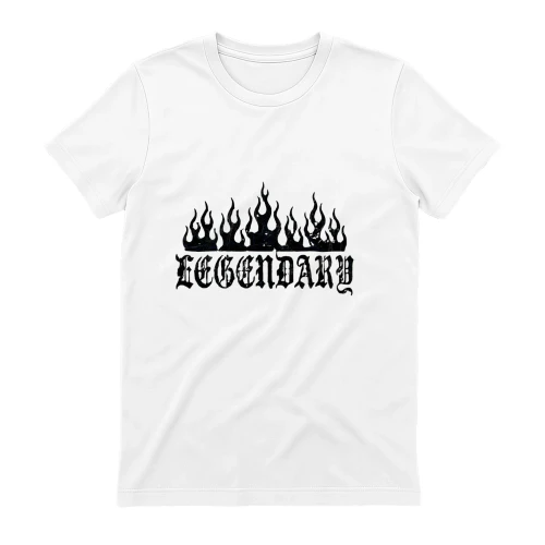 Legendary Flame T-Shirt | Y2K Gothic Streetwear Tee | Oversized Vintage Grunge Shirt | 2026 Trendy Aesthetic Graphic Tee