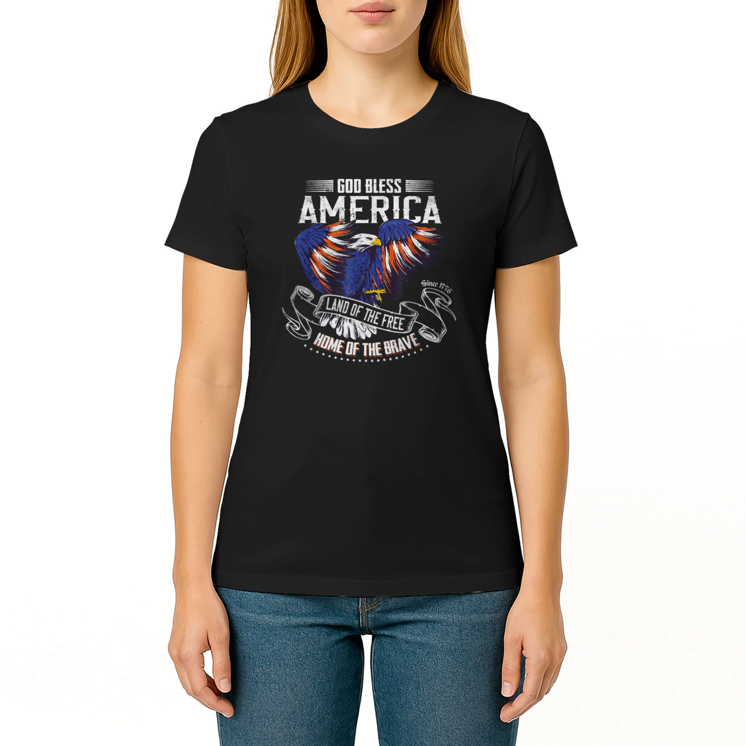 God Bless America - Land of The Free Because of The Brave T-Shirt