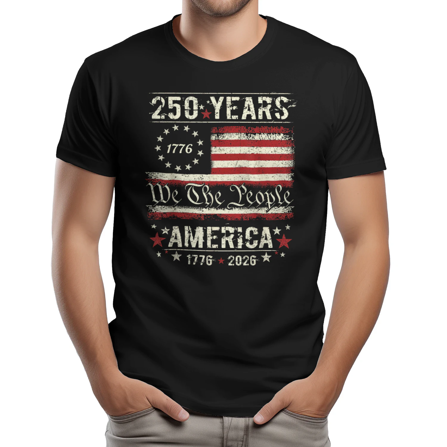 Flag Vintage 250 Years American 1776 2026 250th USA Birthday