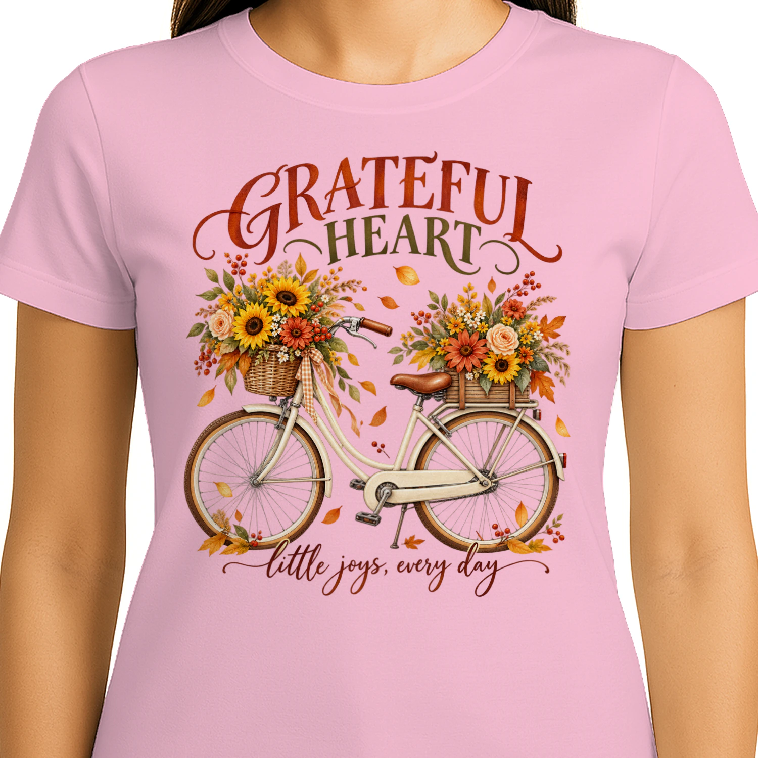 Grateful Heart Bicycle T-Shirt