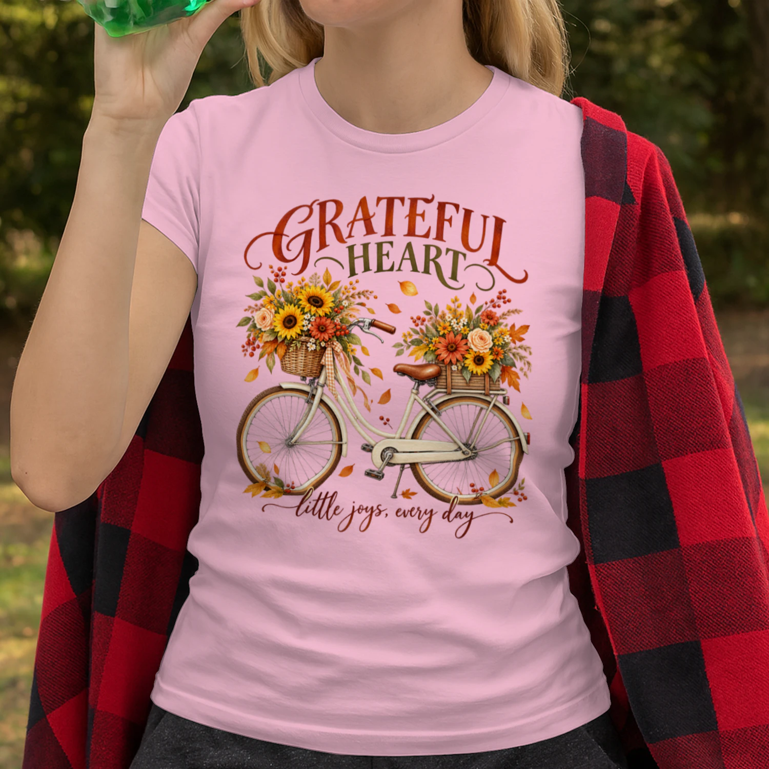 Grateful Heart Bicycle T-Shirt