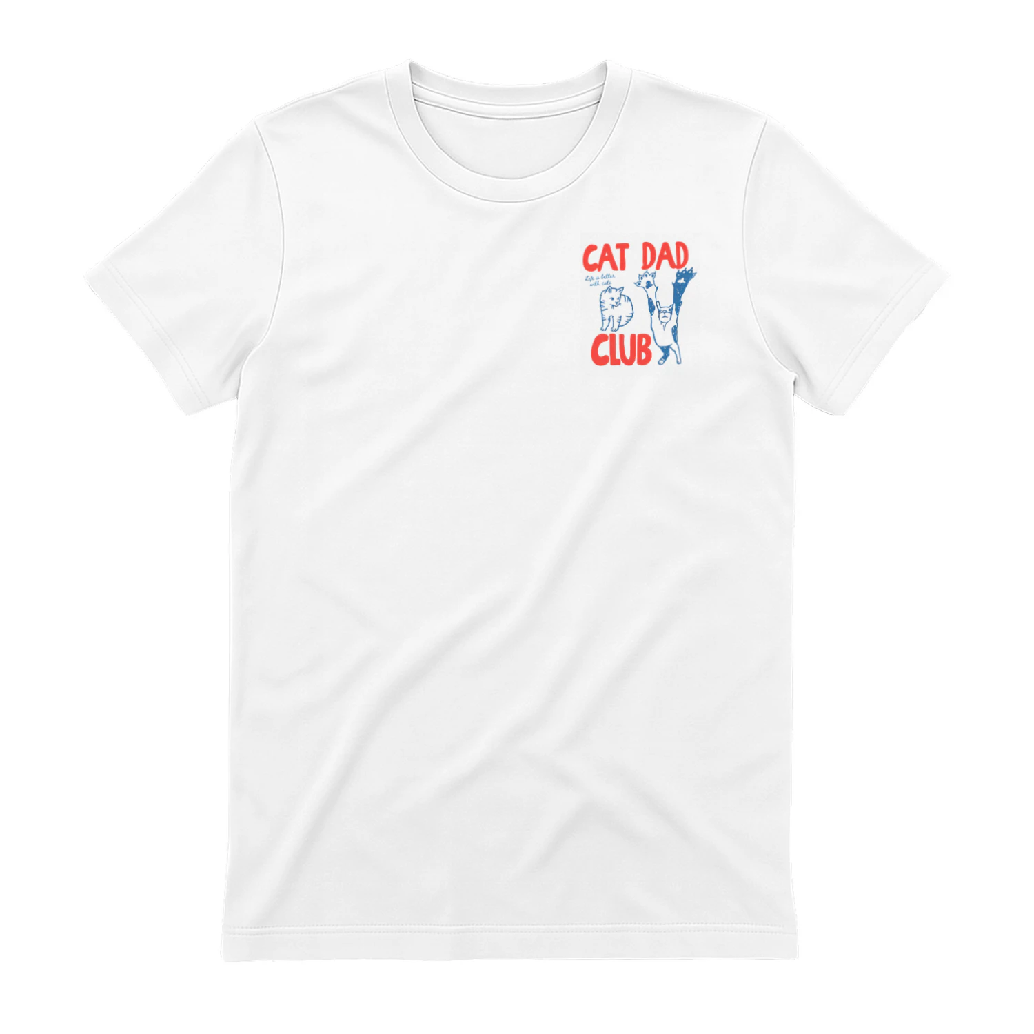 Funny Cat Dad Shirt, Cat Dad Club TShirt front and Back Design 