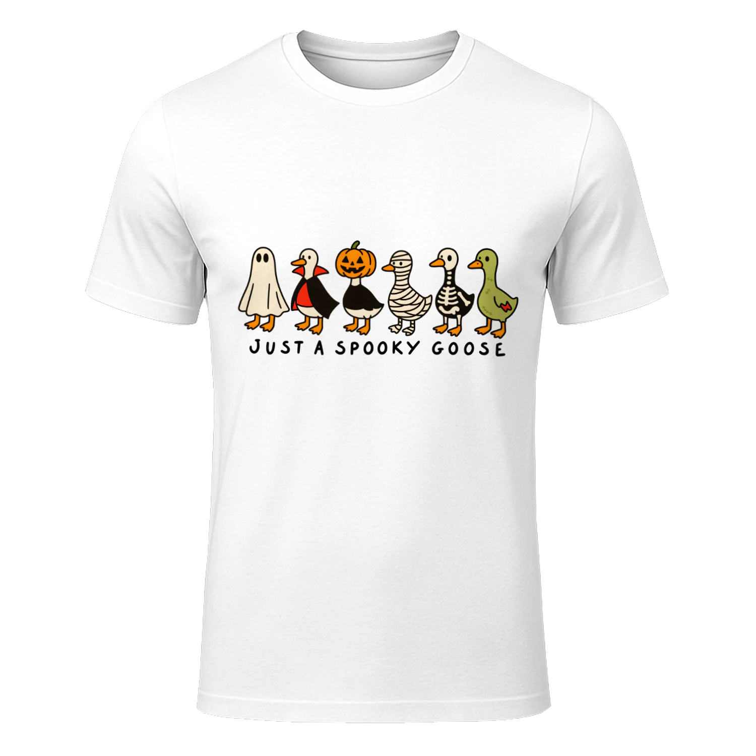 Just a Spooky Goose Halloween Graphic T-Shirt