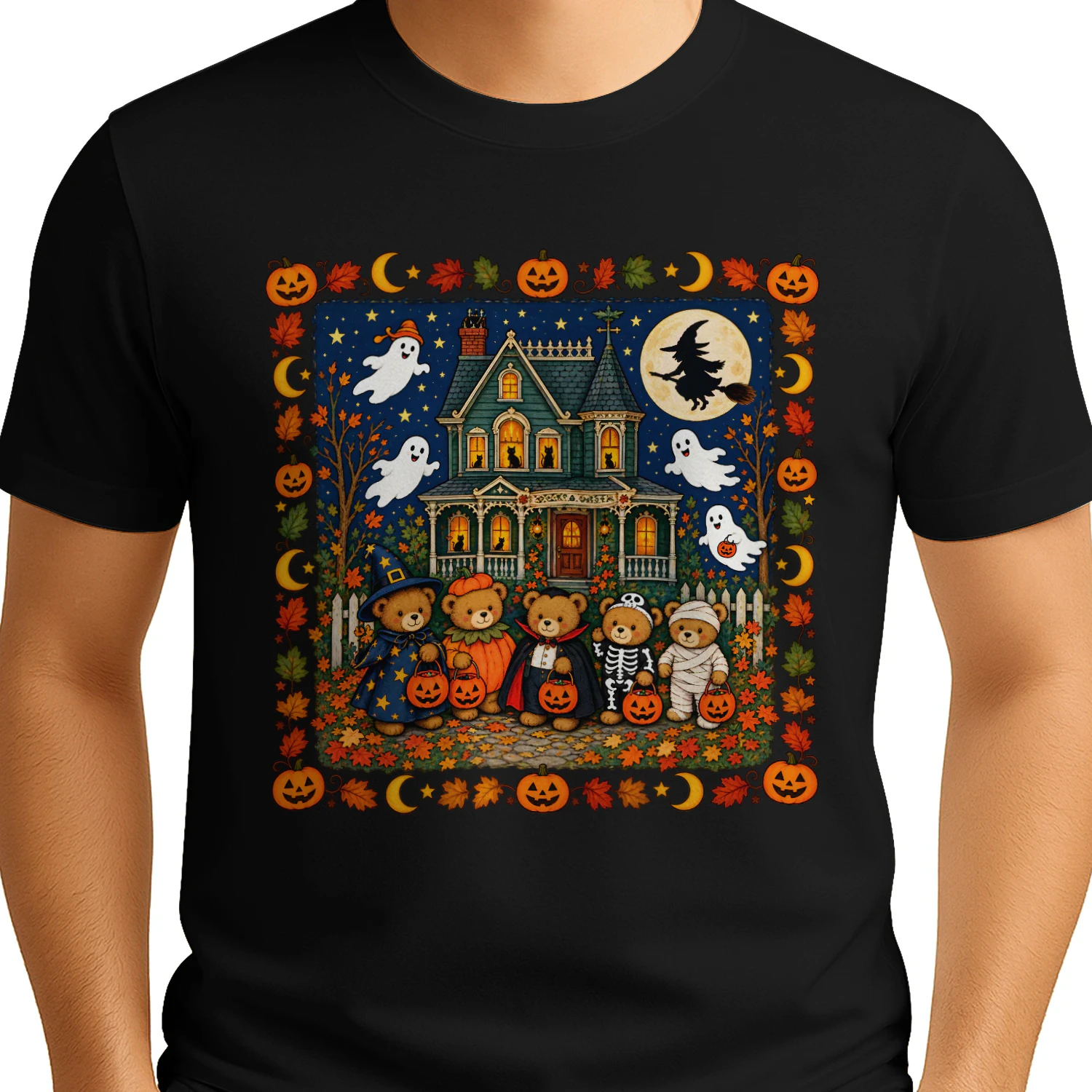 Vintage Teddy Bears Cozy Halloween Trick or Treat Night Essential T-Shirt