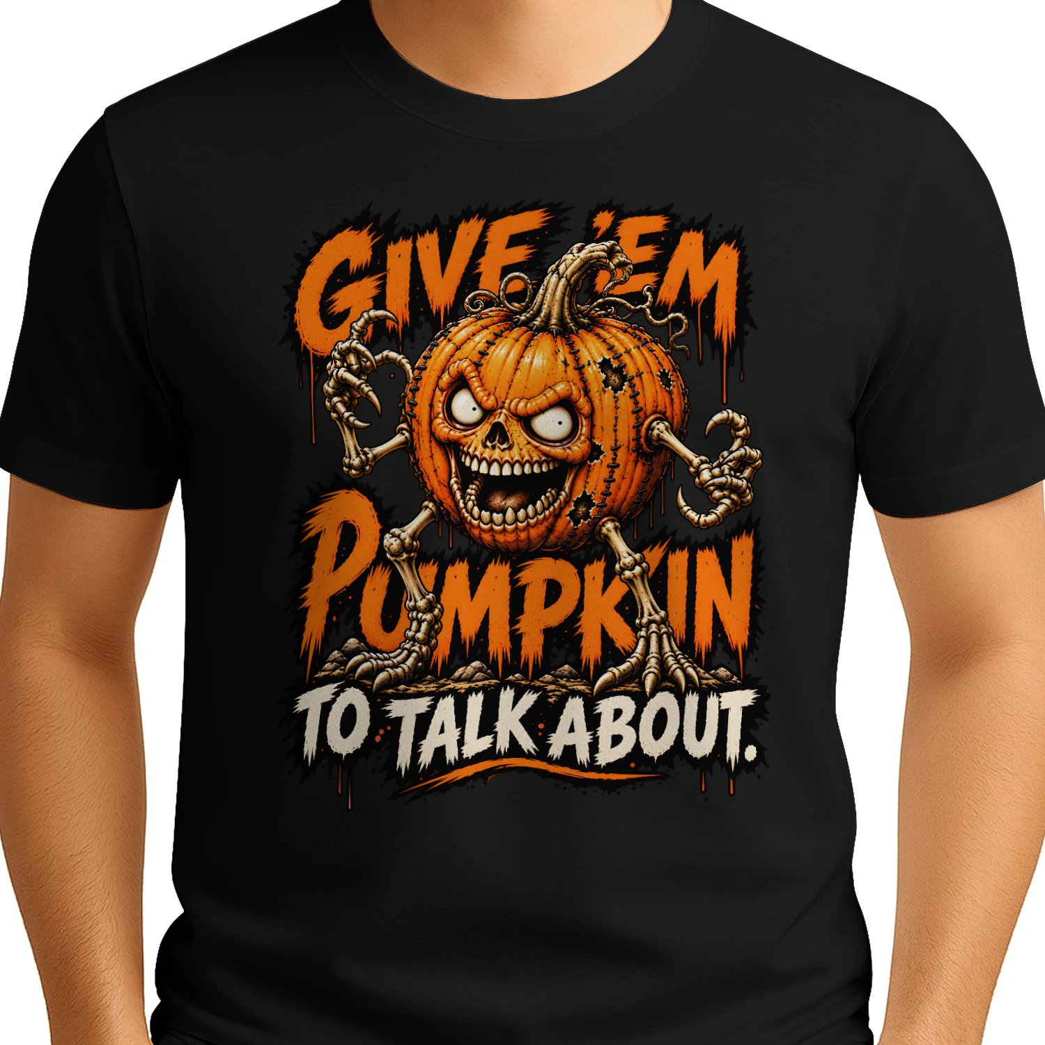 Halloween Give 'Em Pumpkin To Talk About T-Shirt