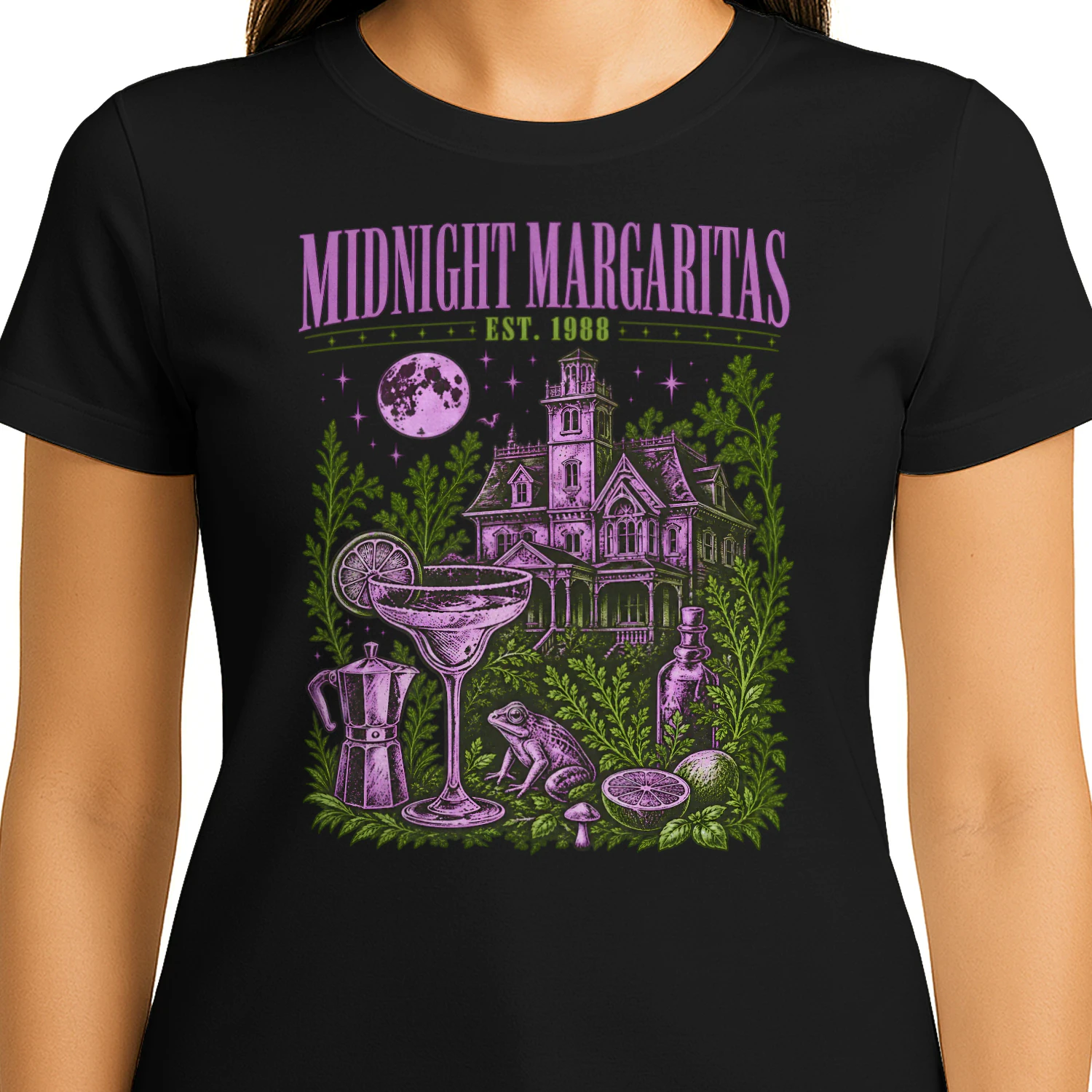 Midnight Margaritas Witchy Spooky Night T-Shirt
