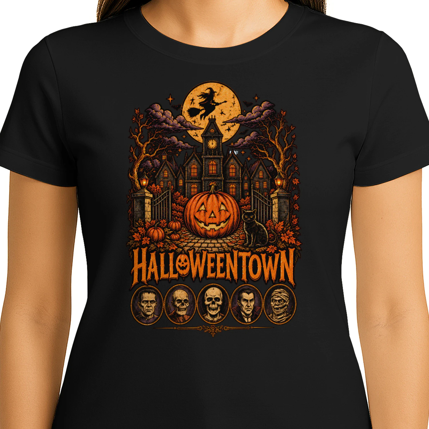 Vintage University Halloween T-shirt