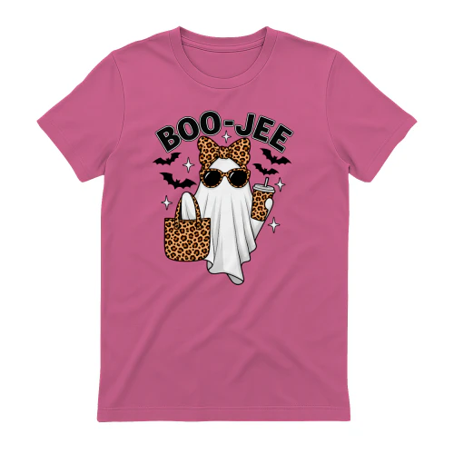 Halloween Faux Rhinestone Boo-Jee Leopard Ghost Sparkly Leopard Ghost Sweatshirt Girly Ghost Coffee Tee Funny Fall Shirt