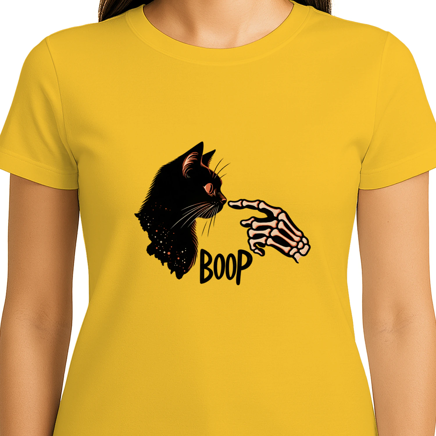 Skeleton Hand Boop Cat Essential T-Shirt