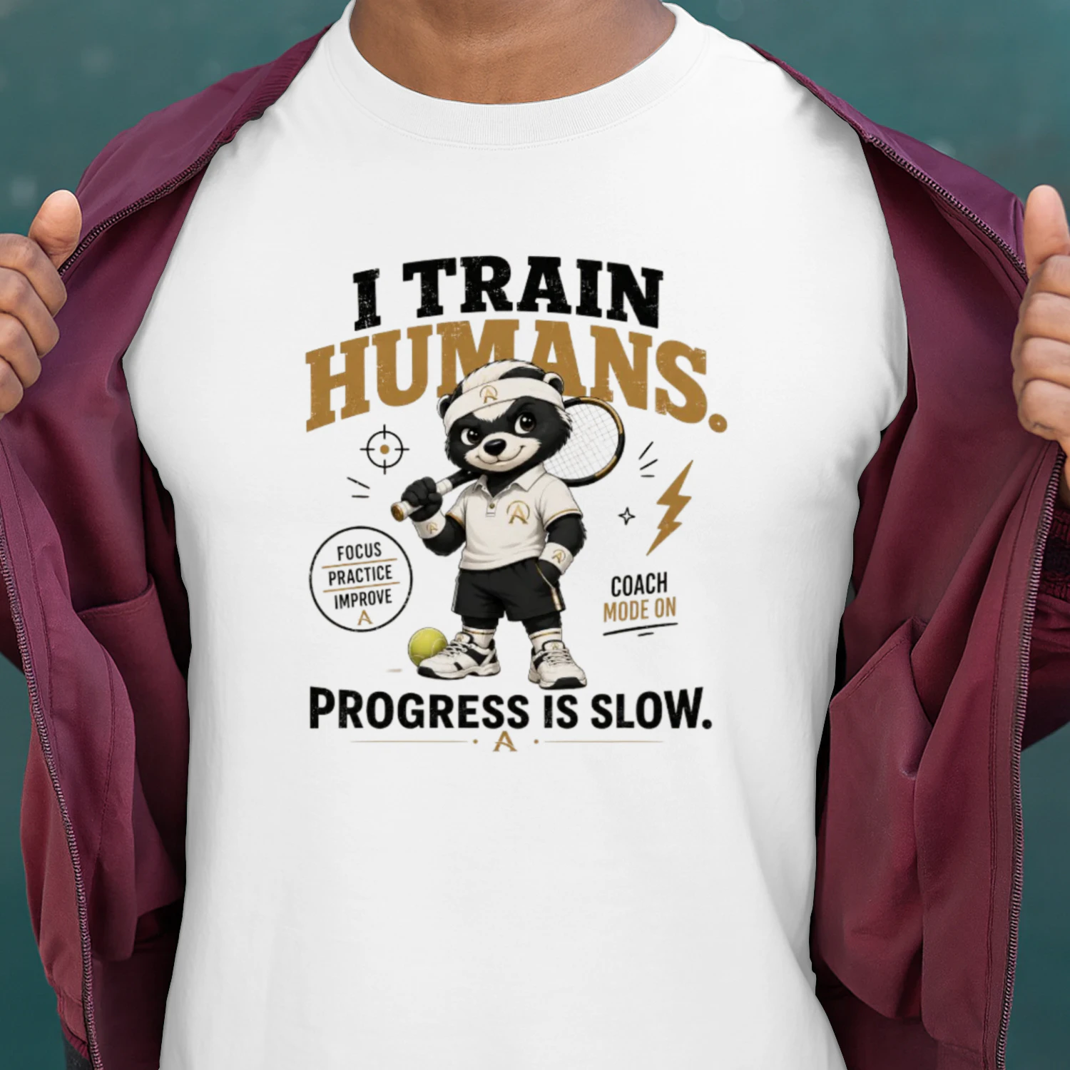 I'm Not Arguing | Funny Honey Badger Tennis T-Shirt