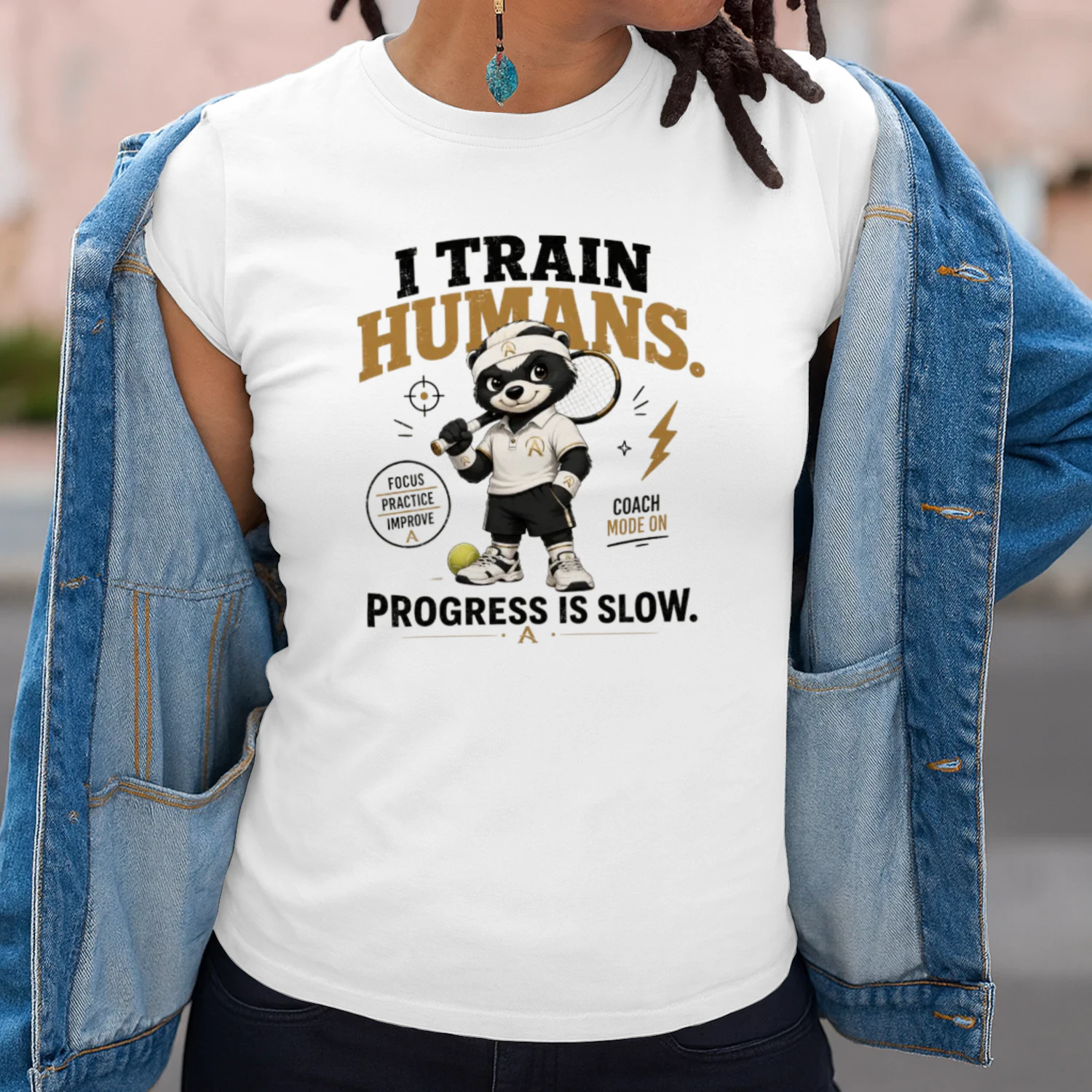I'm Not Arguing | Funny Honey Badger Tennis T-Shirt
