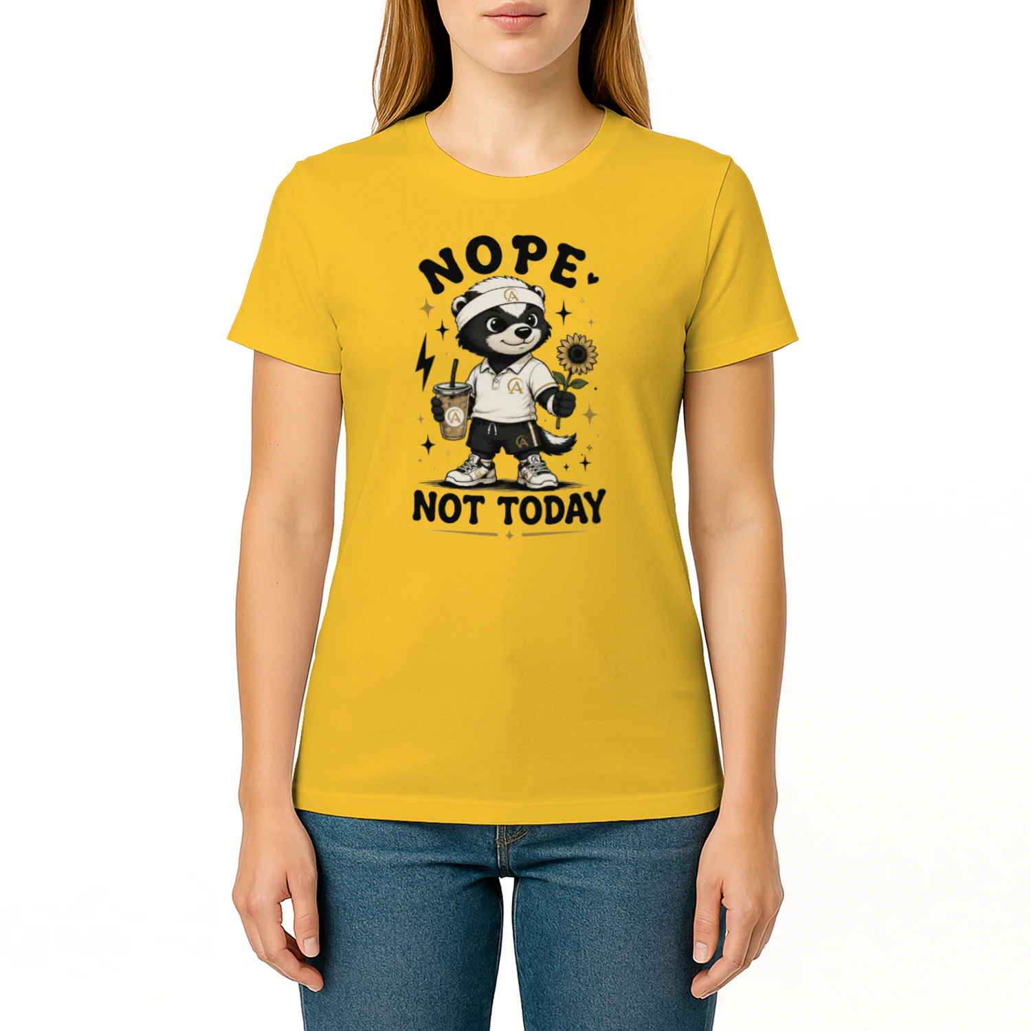 NOPE. NOT TODAY | Cute Honey Badger Tennis T-Shirt