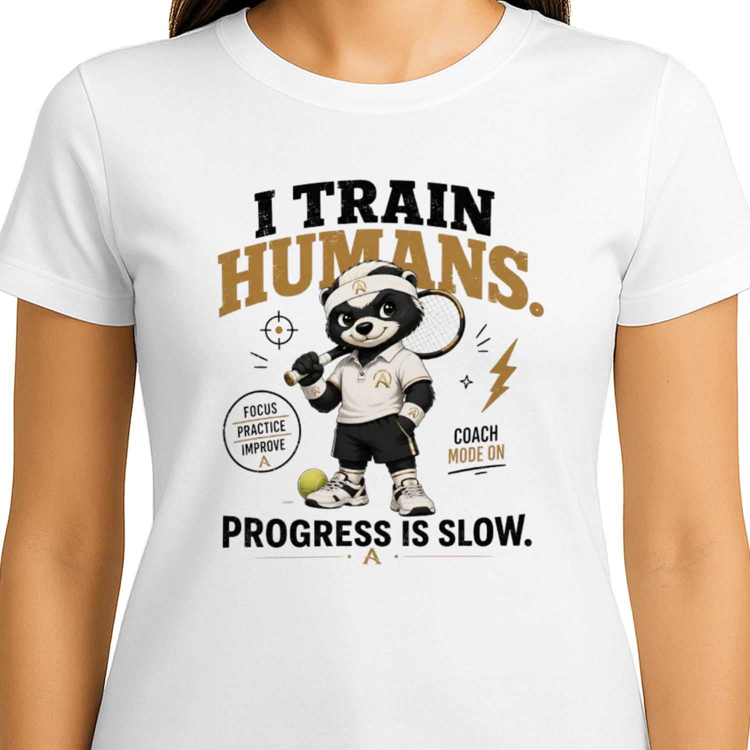 I'm Not Arguing | Funny Honey Badger Tennis T-Shirt