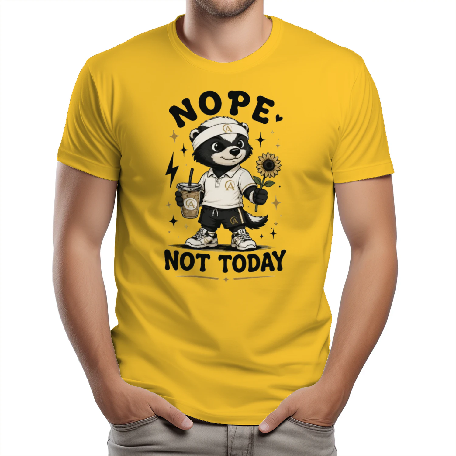 NOPE. NOT TODAY | Cute Honey Badger Tennis T-Shirt