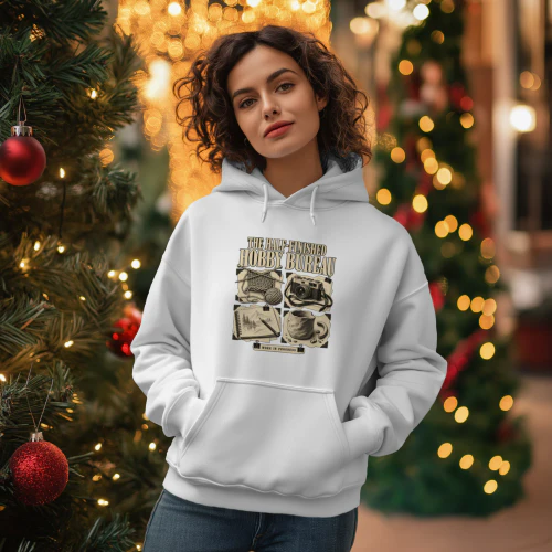 Half-Finished Hobby Bureau Hoodie | Funny Crafter Graphic | 16BLKS Apparel