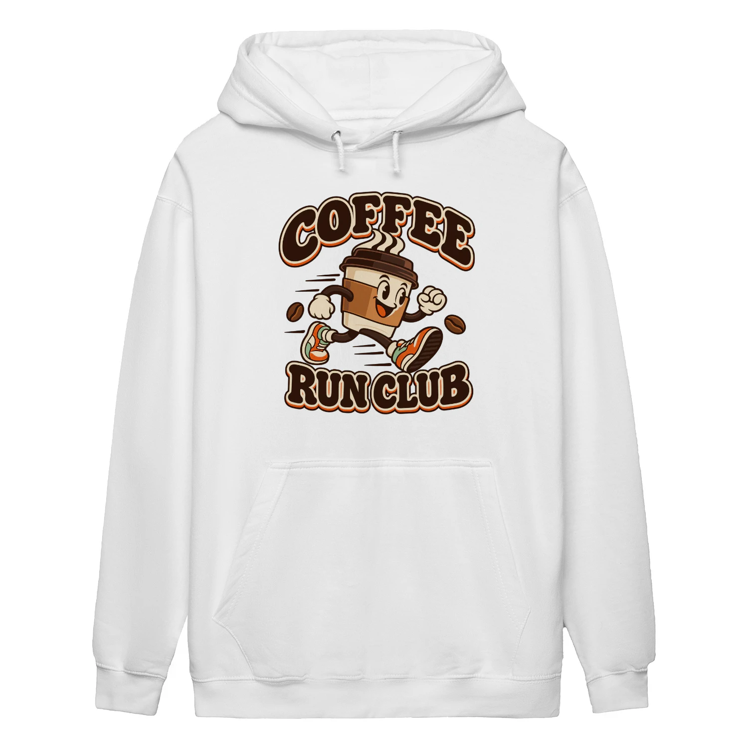 Coffee Run Club Hoodie – Retro Coffee Lover Graphic