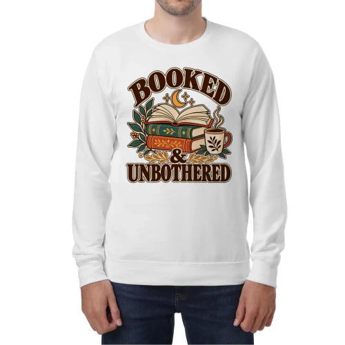 Booked & Unbothered Book Lover Sweatshirt | 16BLKS Apparel