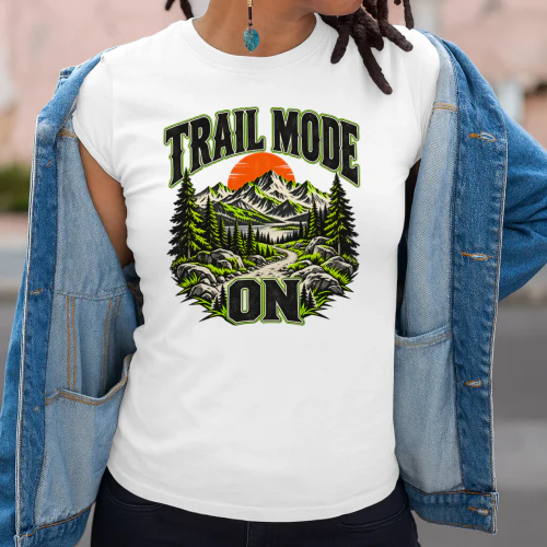Trail Mode On Hiking Graphic T-Shirt | 16BLKS Apparel