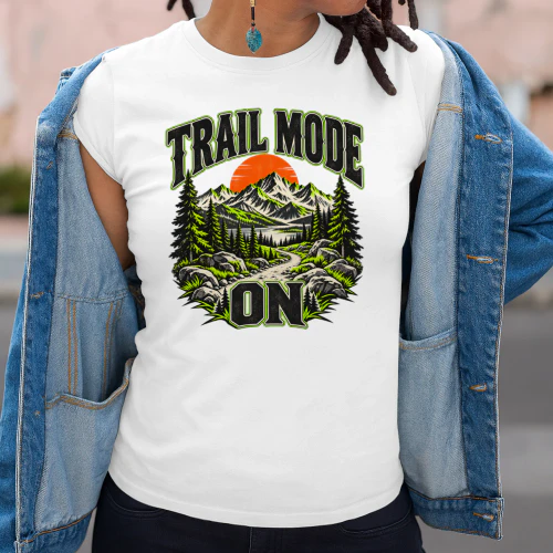 Trail Mode On Hiking Graphic T-Shirt | 16BLKS Apparel