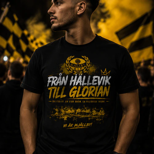 Mjällby AIF Svenska Cupen Victory T-Shirt – Från Hällevik till Glorian, Yellow & Black Fan Apparel