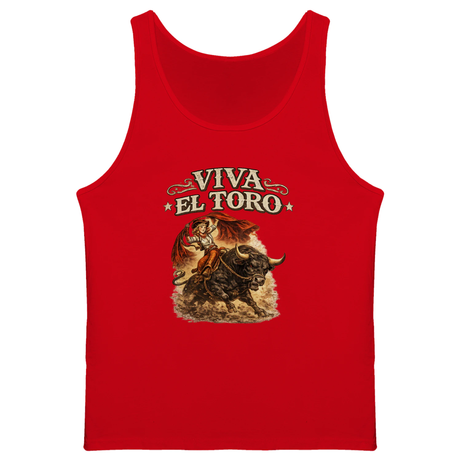 Viva El Toro Vintage Cowgirl Bull