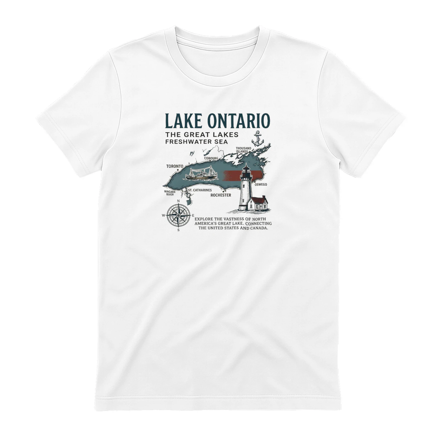 Lake Ontario The Great Lakes Freshwater Sea Lake Ontario Trump T-shirt  Great Lakes Trump Design