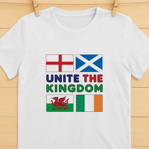 Unite the Kingdom Flags British Isles England Scotland Wales Ireland Shirt  British Pride Design