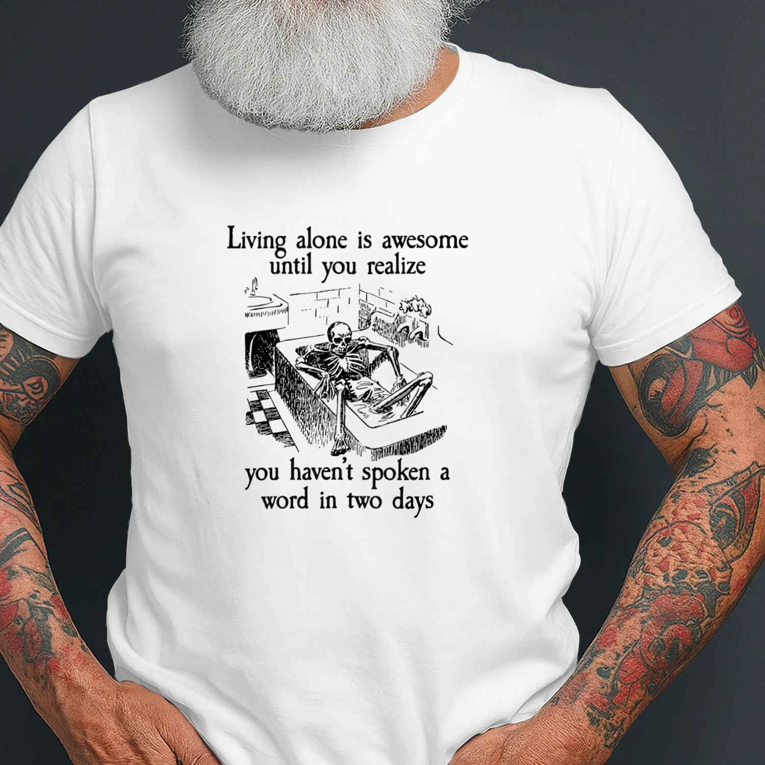 Living Alone Is Awesome Until You Realize You Havent Spoken A Word In Two Days Shirt