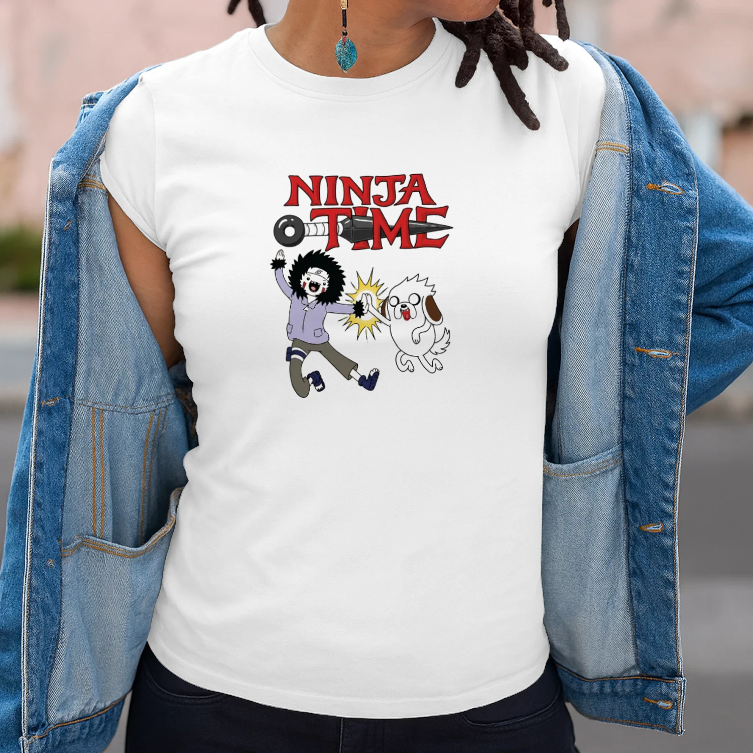 Ninja Time Kiba And Akamaru Parody T-shirt