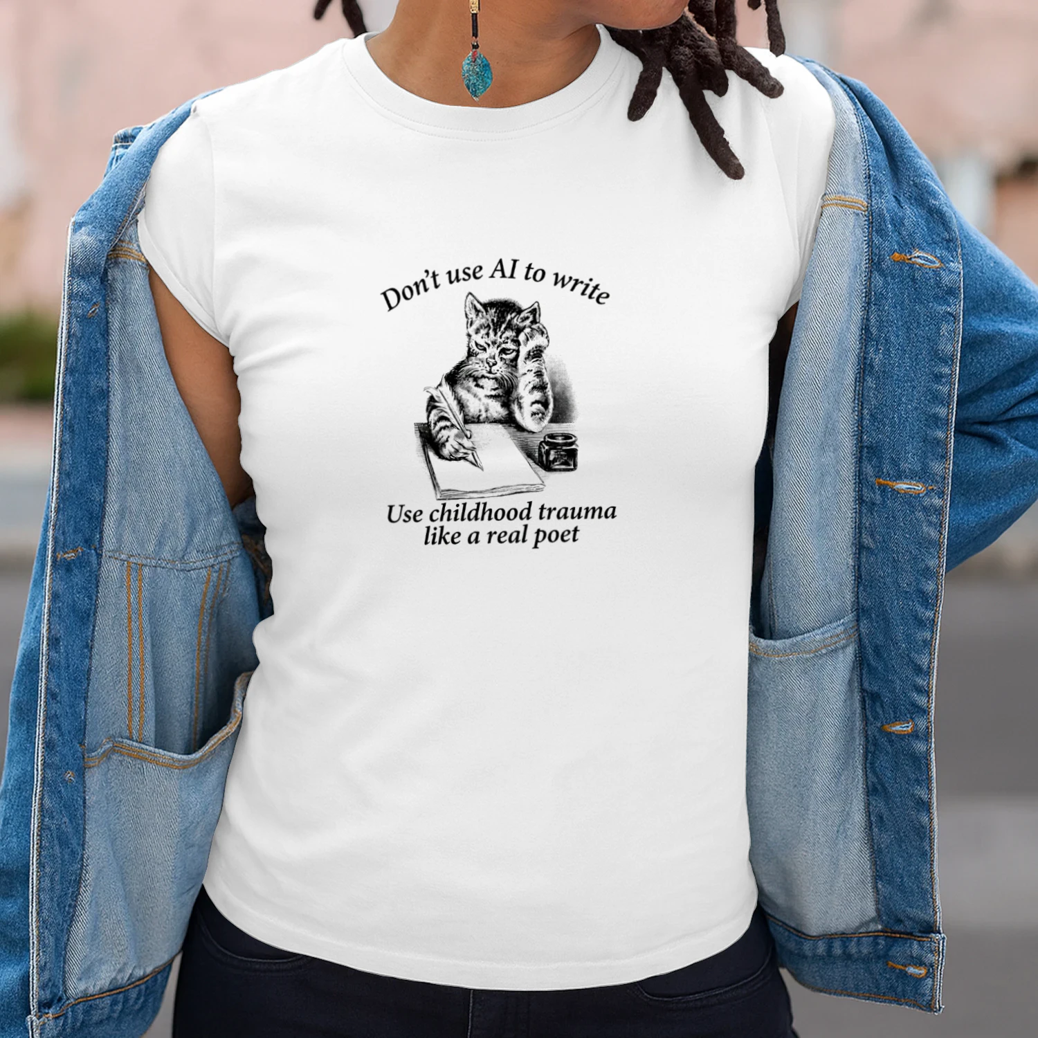 Dont Use AI To Write Use Childhood Trauma Like A Real Poet Shirt