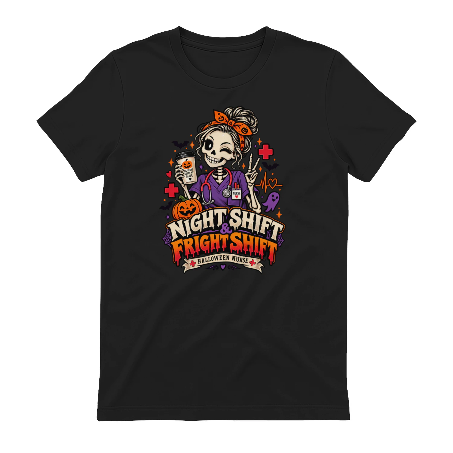 Night Shift Fright Shift – Funny Halloween Nurse T-shirt