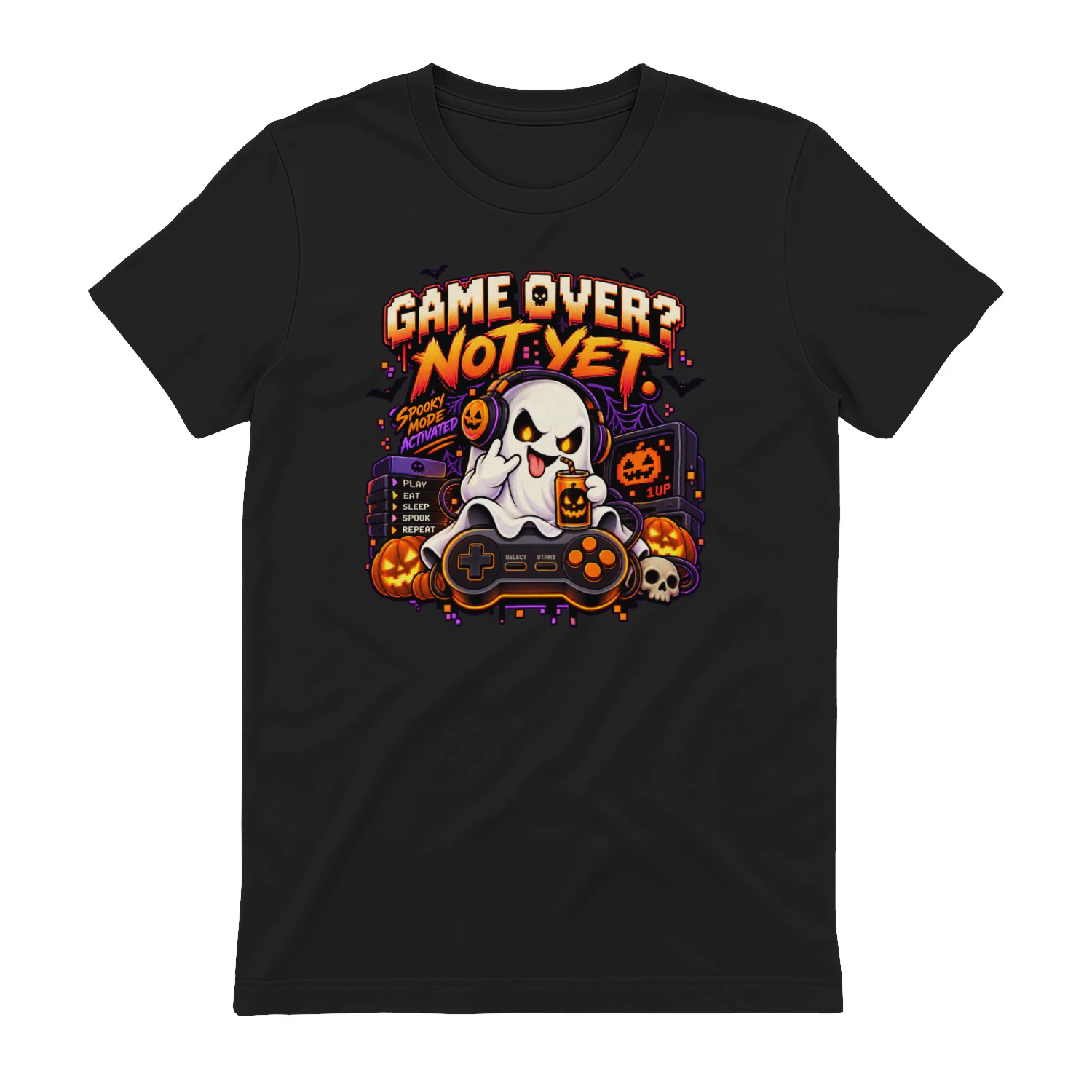 Game Over Not Yet – Funny Halloween Gamer T-shirt