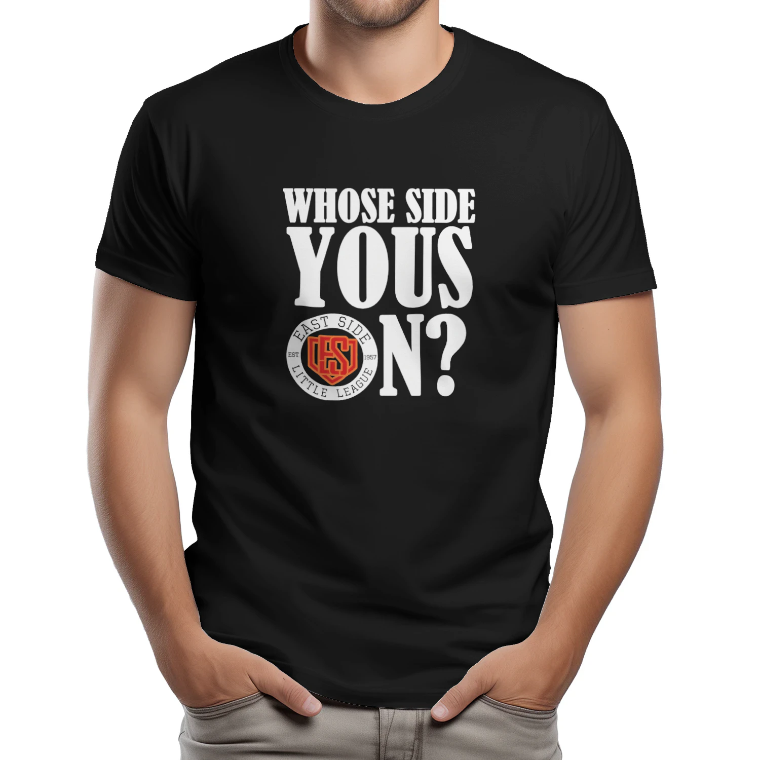 Whose Side Yous On East Side Little League Est 1957 T-shirt  Baseball Fan Design