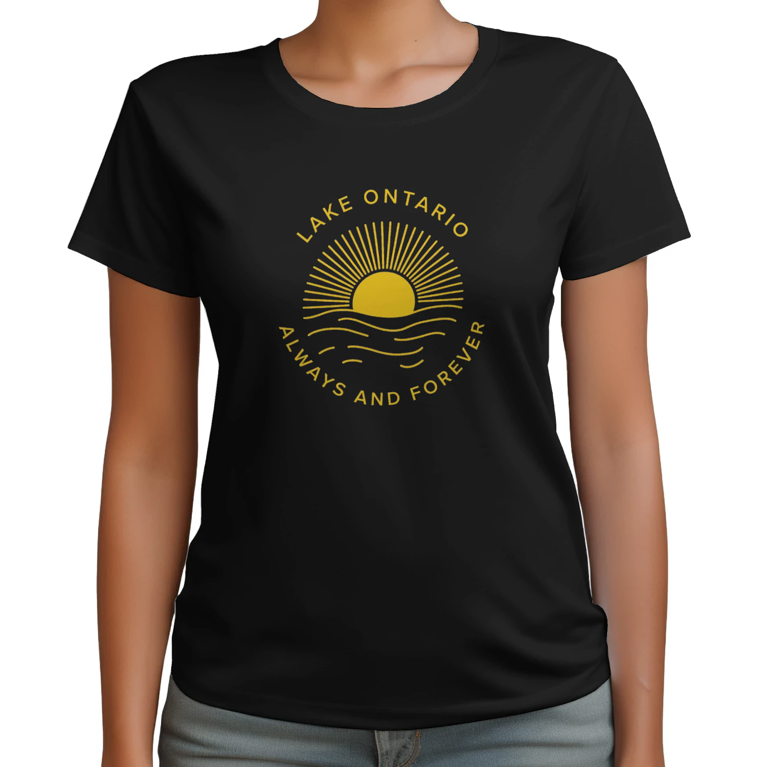 Lake Ontario Always And Forever Classic T-shirt-Great Lakes Pride Design