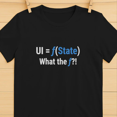 UI Equals f State What the f Programming Shirt  Programmer Coding Humor Design