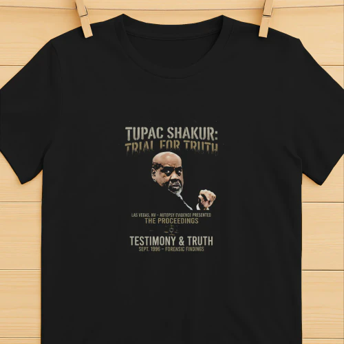 Tupac Autopsy Trial Shirt  Tupac Shakur Tribute Design