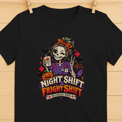 Night Shift Fright Shift – Funny Halloween Nurse Shirt