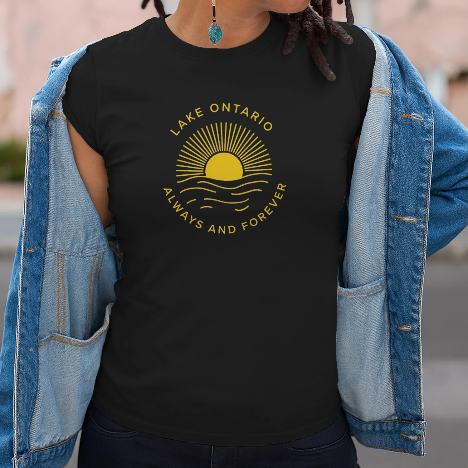 Lake Ontario Always And Forever Classic T-shirt-Great Lakes Pride Design