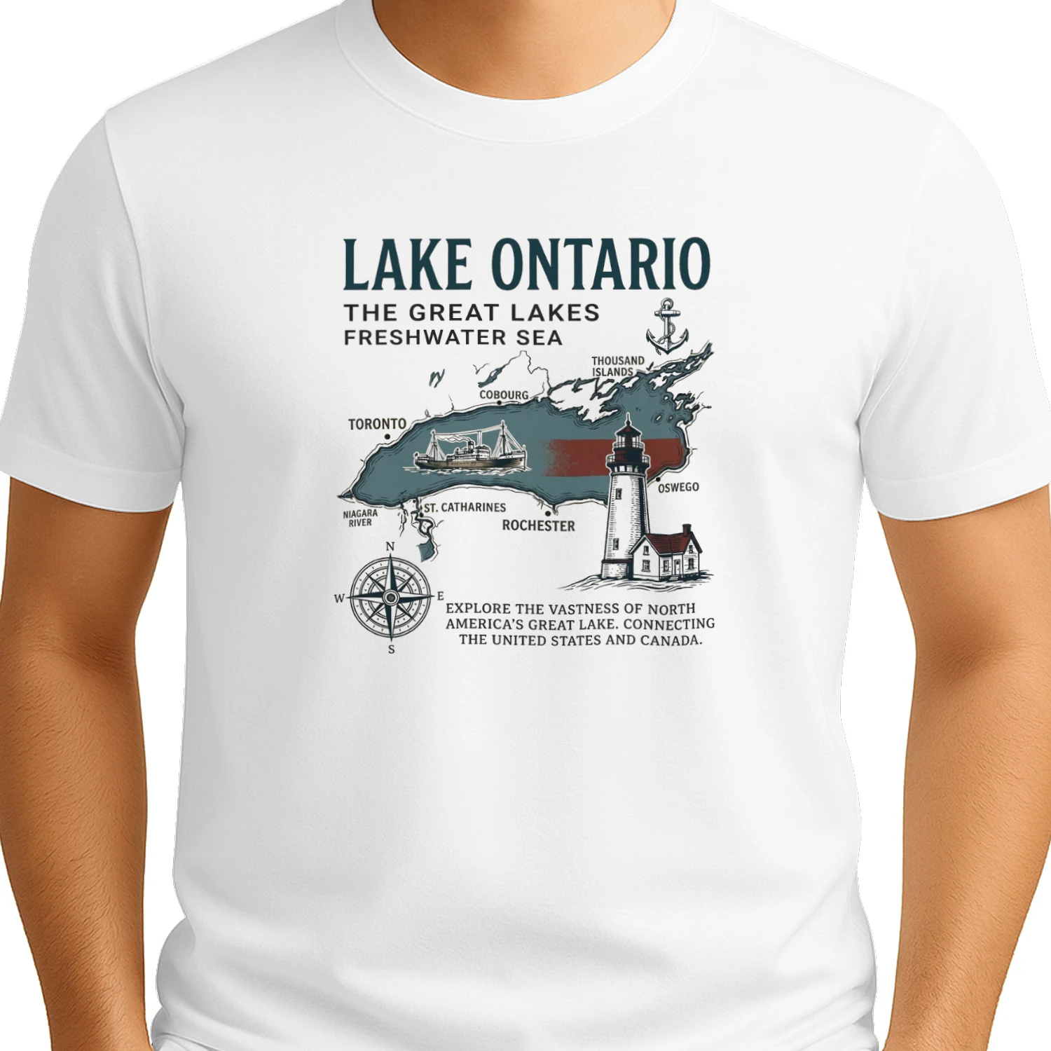Lake Ontario The Great Lakes Freshwater Sea Lake Ontario Trump T-shirt  Great Lakes Trump Design