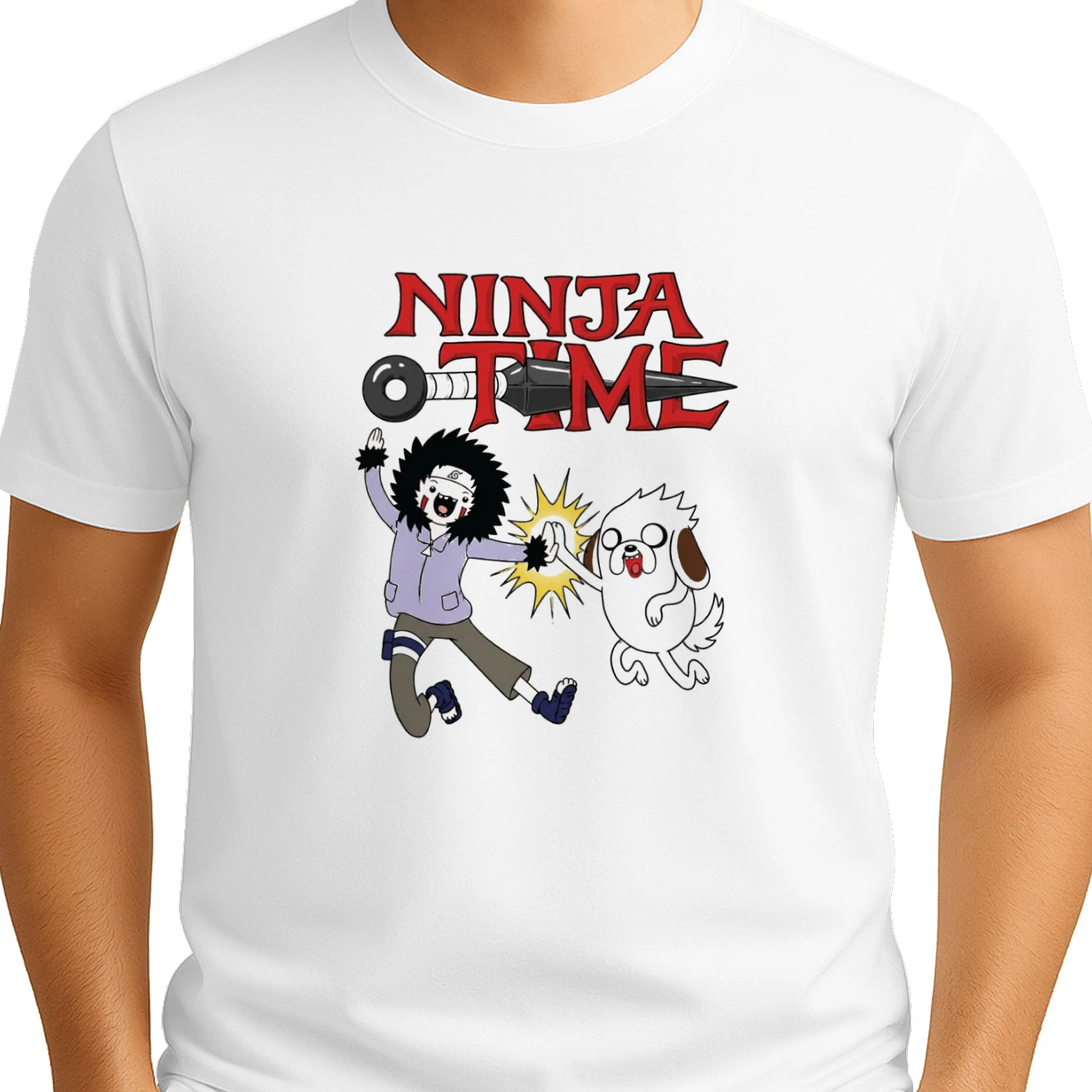 Ninja Time Kiba And Akamaru Parody T-shirt