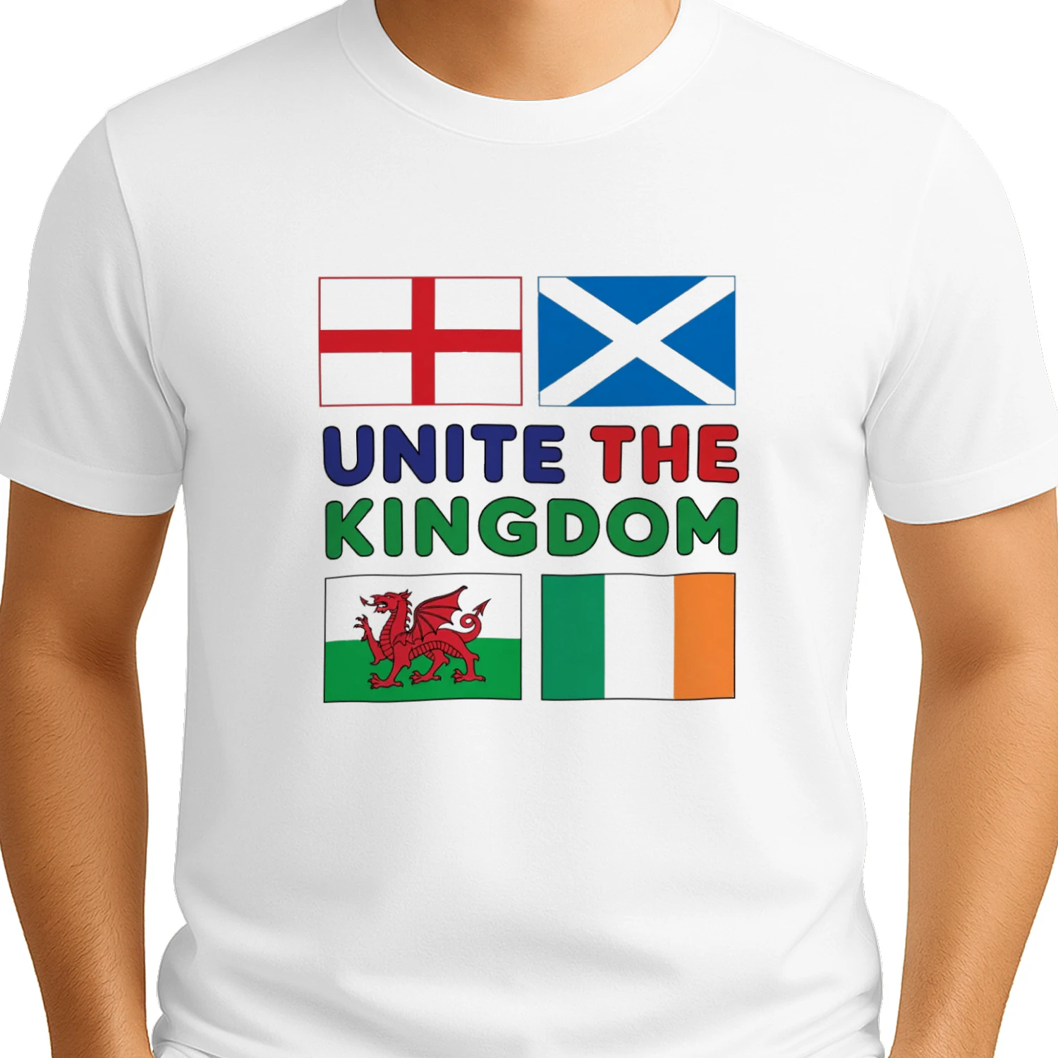 Unite the Kingdom Flags British Isles England Scotland Wales Ireland T-shirt  British Pride Design