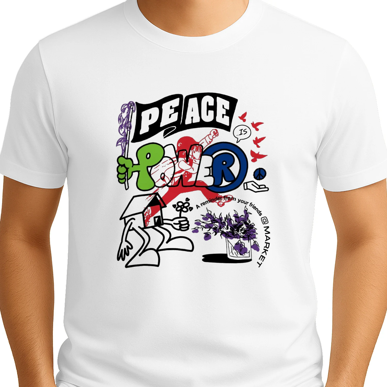 Walker Kessler Dodgers Peace Is Power T-shirt